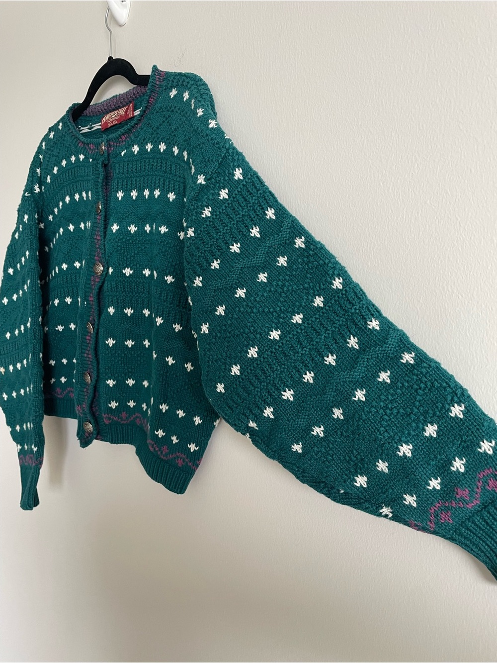 Vintage 90s American Eagle Outfitters knit cardigan grandpa cozy cottage L - Picture 2 of 8